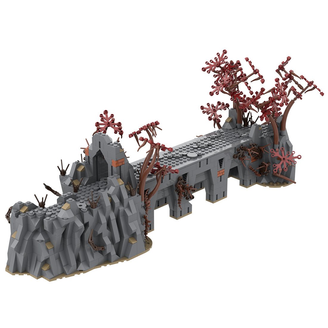 MOC - 230141 Part 1 Medieval Dark Magic Mountain Building Blocks - LesDiy - Building Blocks