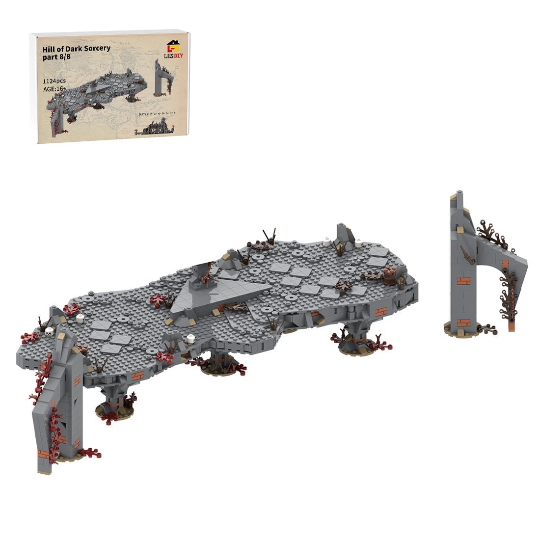 MOC - 230141 Part 8 Medieval Dark Magic Mountain Building Blocks - LesDiy - Building Blocks