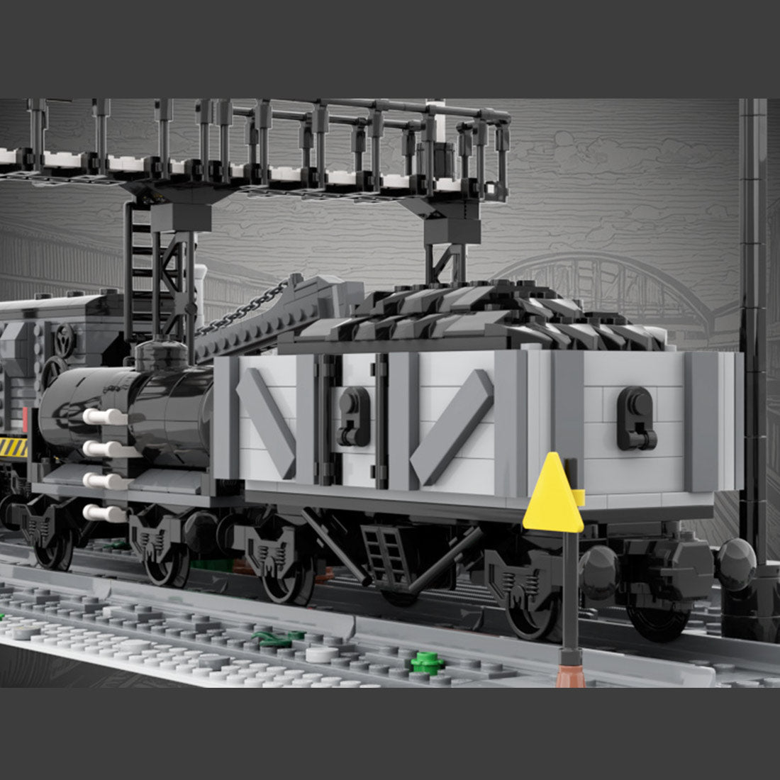 MOC - 230845 Railway Freight Yard Building Blocks - LesDiy -