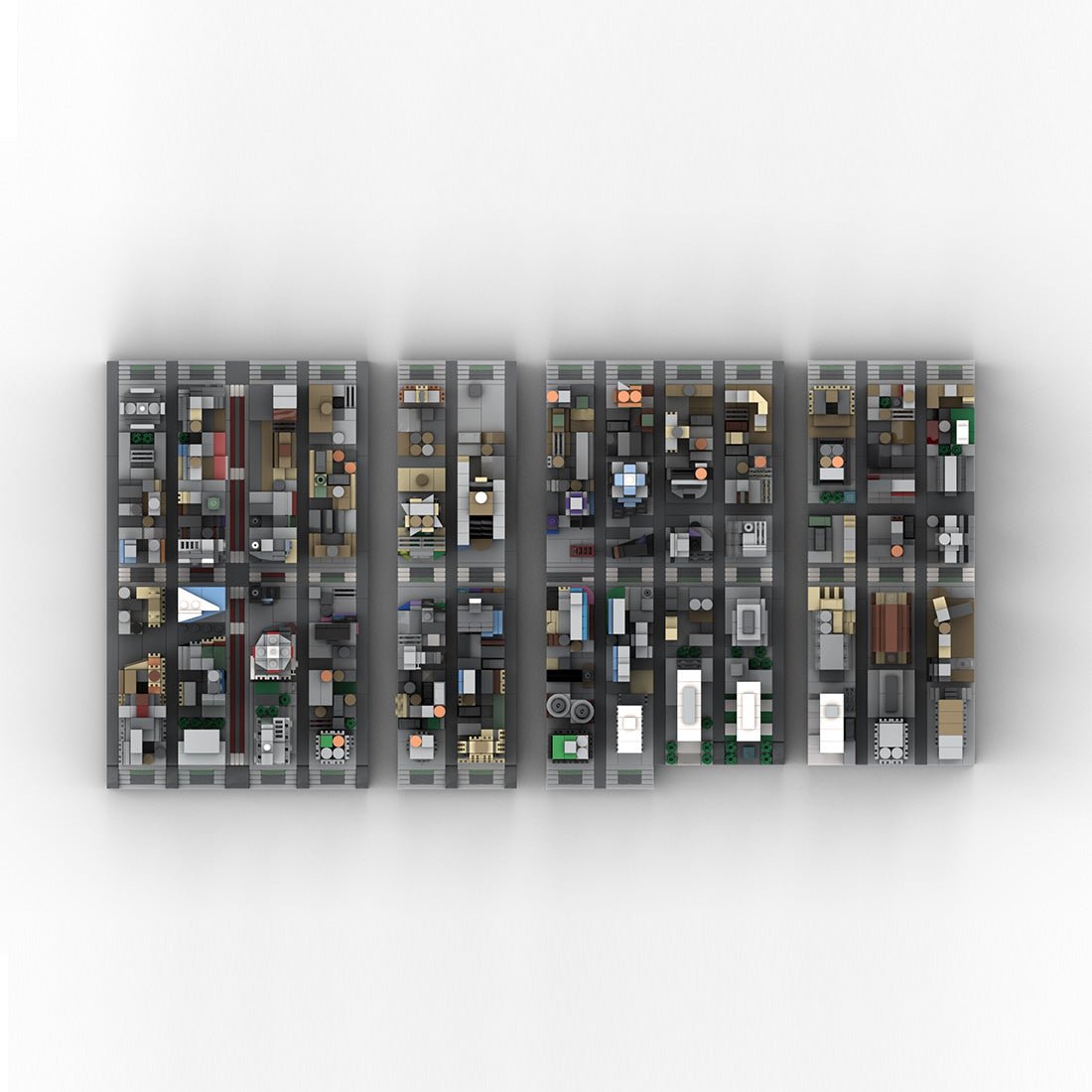 MOC - 231668 1/800 Scale New York Midtown Broadway Theatre District Building Blocks - LesDiy - Building Blocks