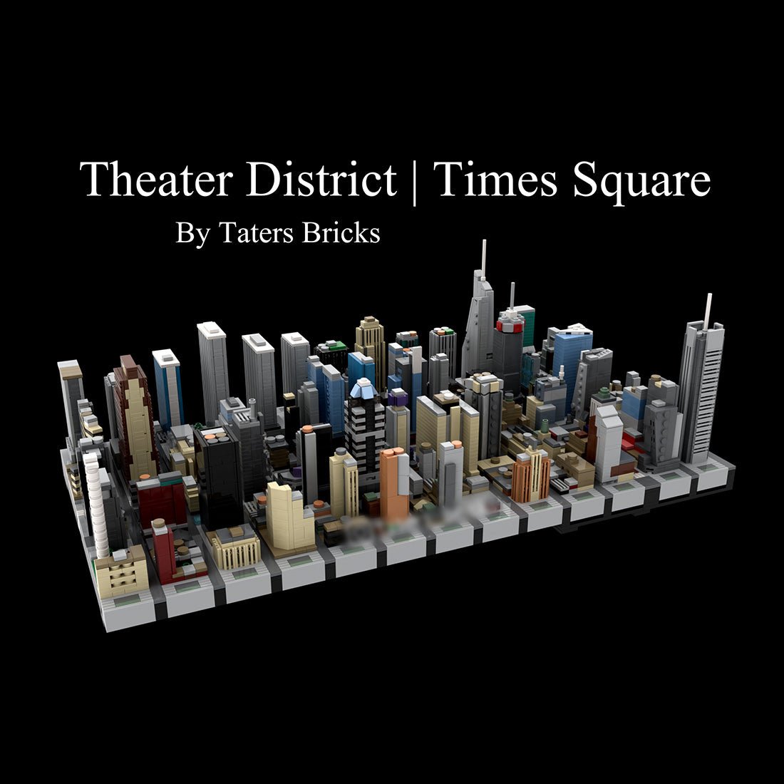 MOC - 231668 1/800 Scale New York Midtown Broadway Theatre District Building Blocks - LesDiy - Building Blocks