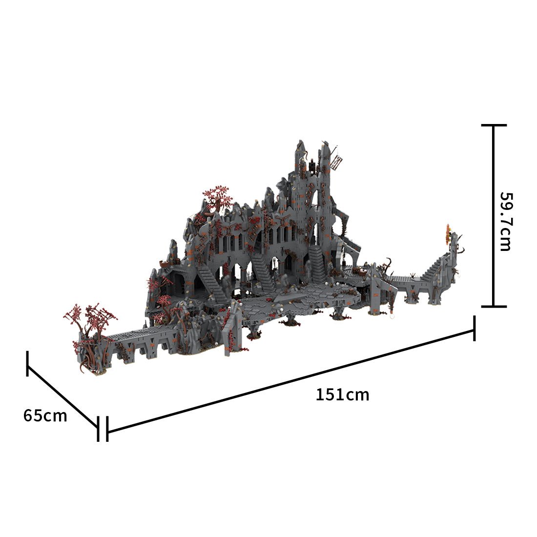 MOC - 233504 Medieval Dark Magic Mountain Building Blocks - LesDiy - Building Blocks