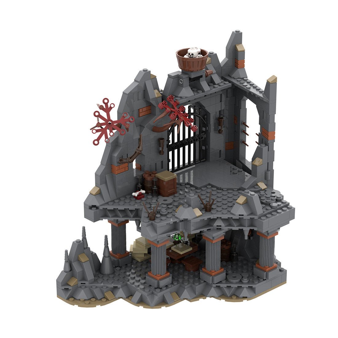 MOC - 233504 Medieval Dark Magic Mountain Building Blocks - LesDiy - Building Blocks