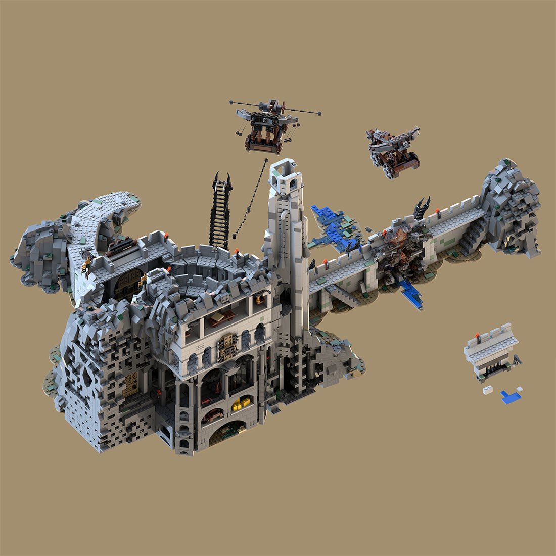 MOC - 234842 Fortress Valley Scene Helm’s Deep Building Blocks - LesDiy - Building Blocks