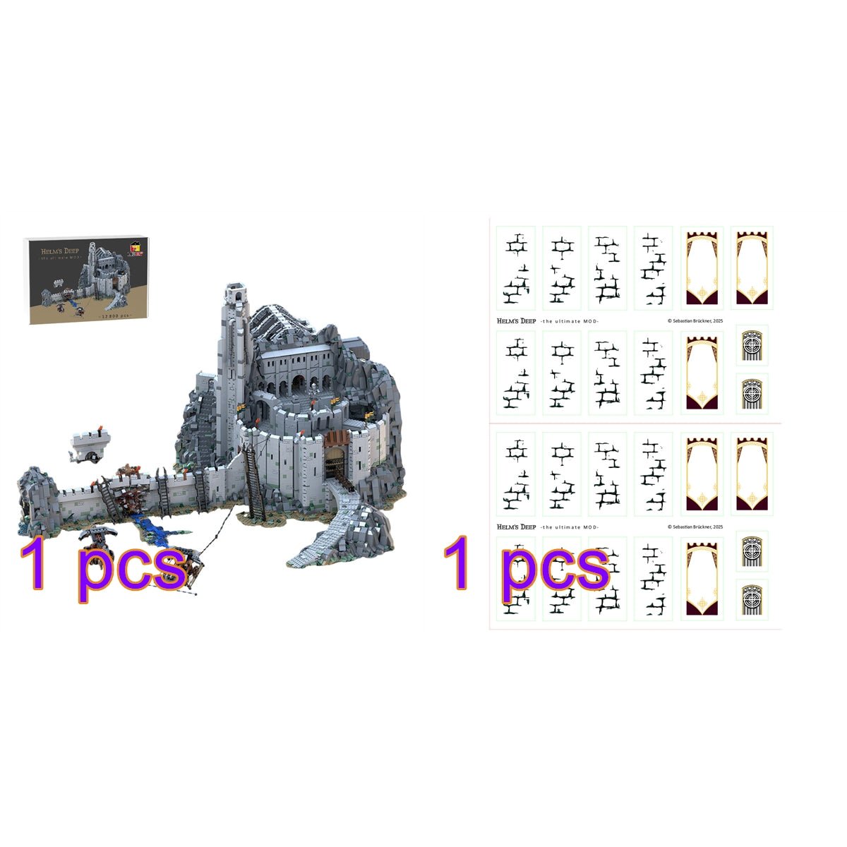 MOC - 234842 Helm's Deep - the ultimate MOD - SUPER SLIM Building Blocks - LesDiy - Building Blocks