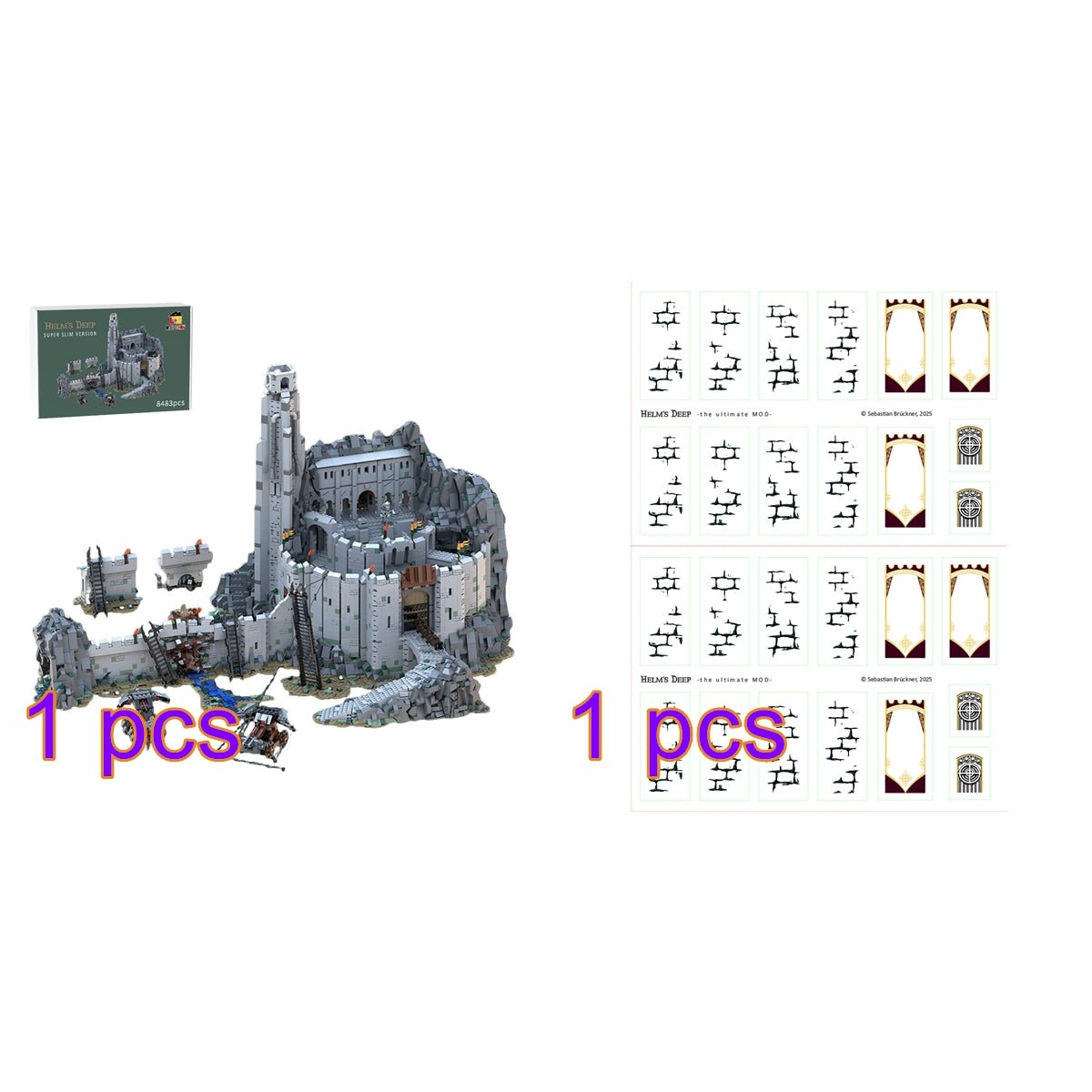 MOC - 234842 Helm's Deep - the ultimate MOD - SUPER SLIM Building Blocks - LesDiy - Building Blocks