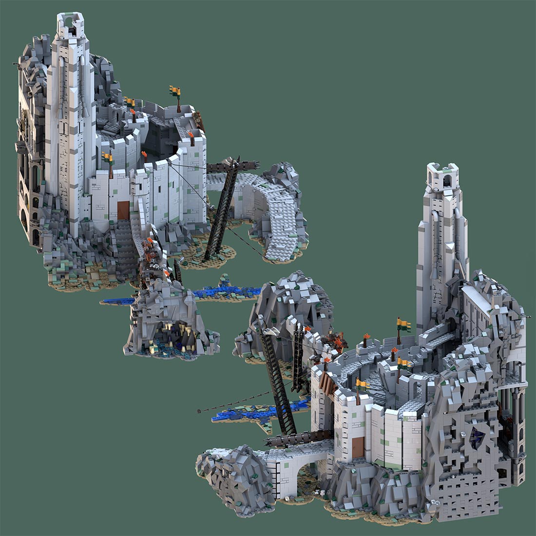 MOC - 234842 Helm's Deep - the ultimate MOD - SUPER SLIM Building Blocks - LesDiy - Building Blocks