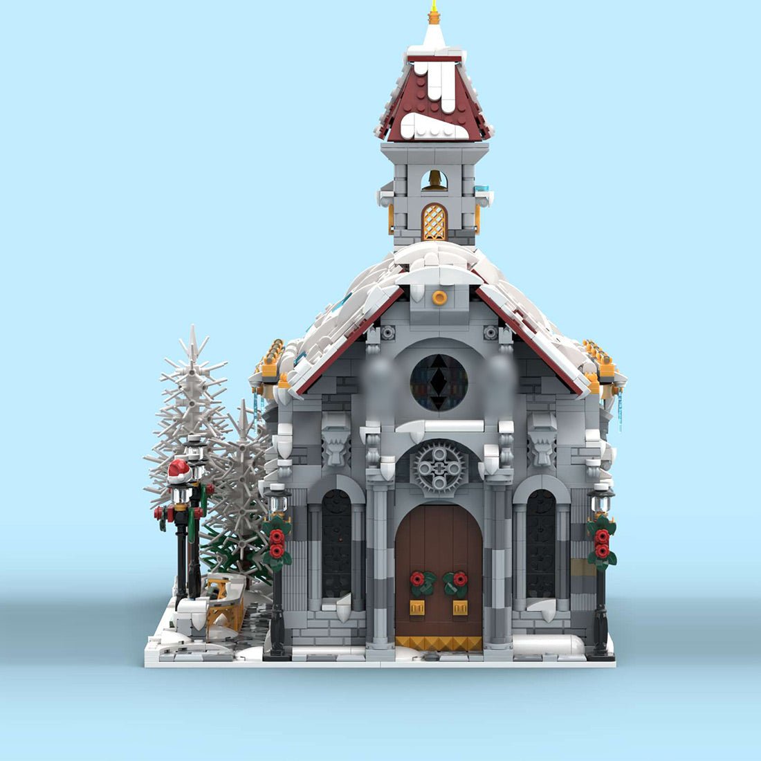 MOC - 238564 Winter Village Cathedral Building Blocks - LesDiy - Building Blocks -