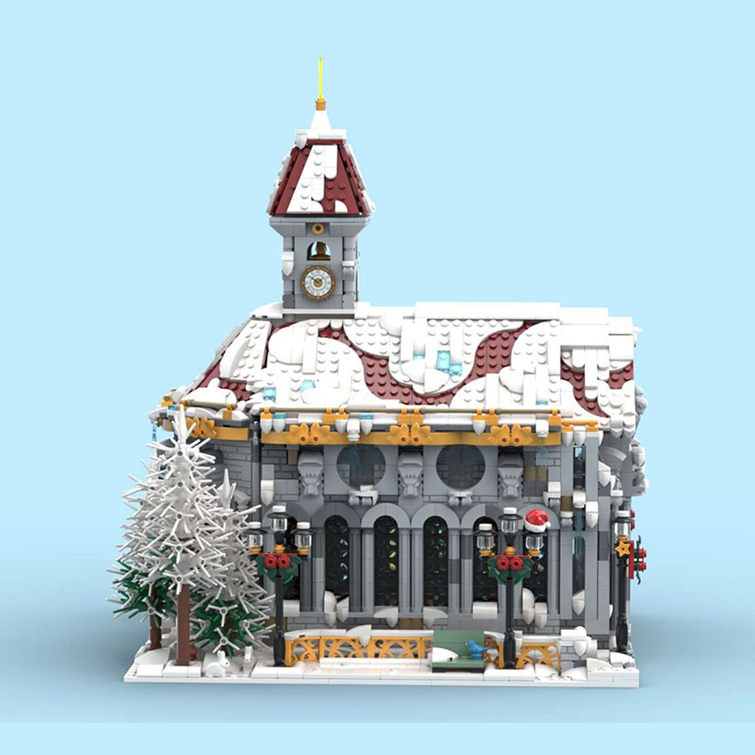 MOC - 238564 Winter Village Cathedral Building Blocks - LesDiy - Building Blocks -
