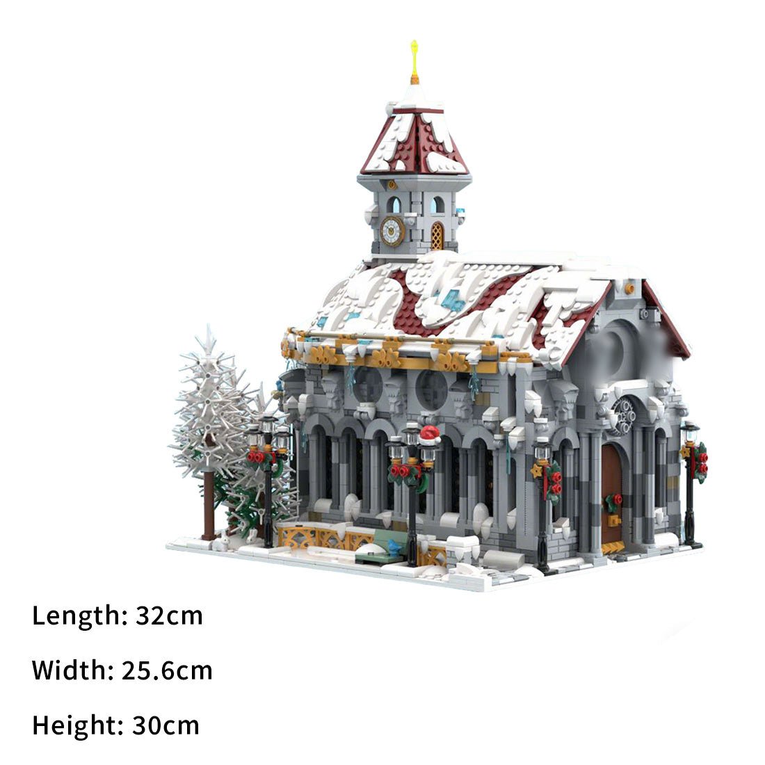 MOC - 238564 Winter Village Cathedral Building Blocks - LesDiy - Building Blocks -