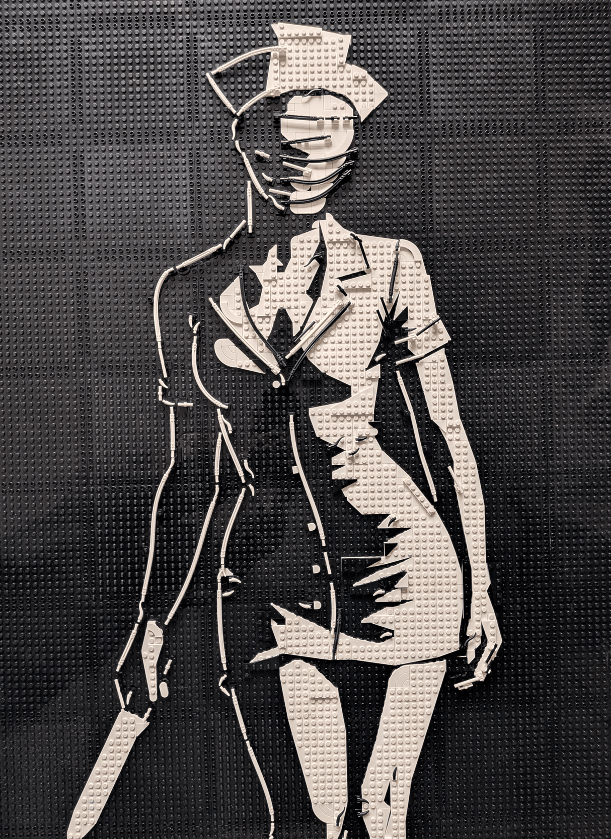 MOC - 238853 Lego art relief of a female horror character Building Blocks - LesDiy -