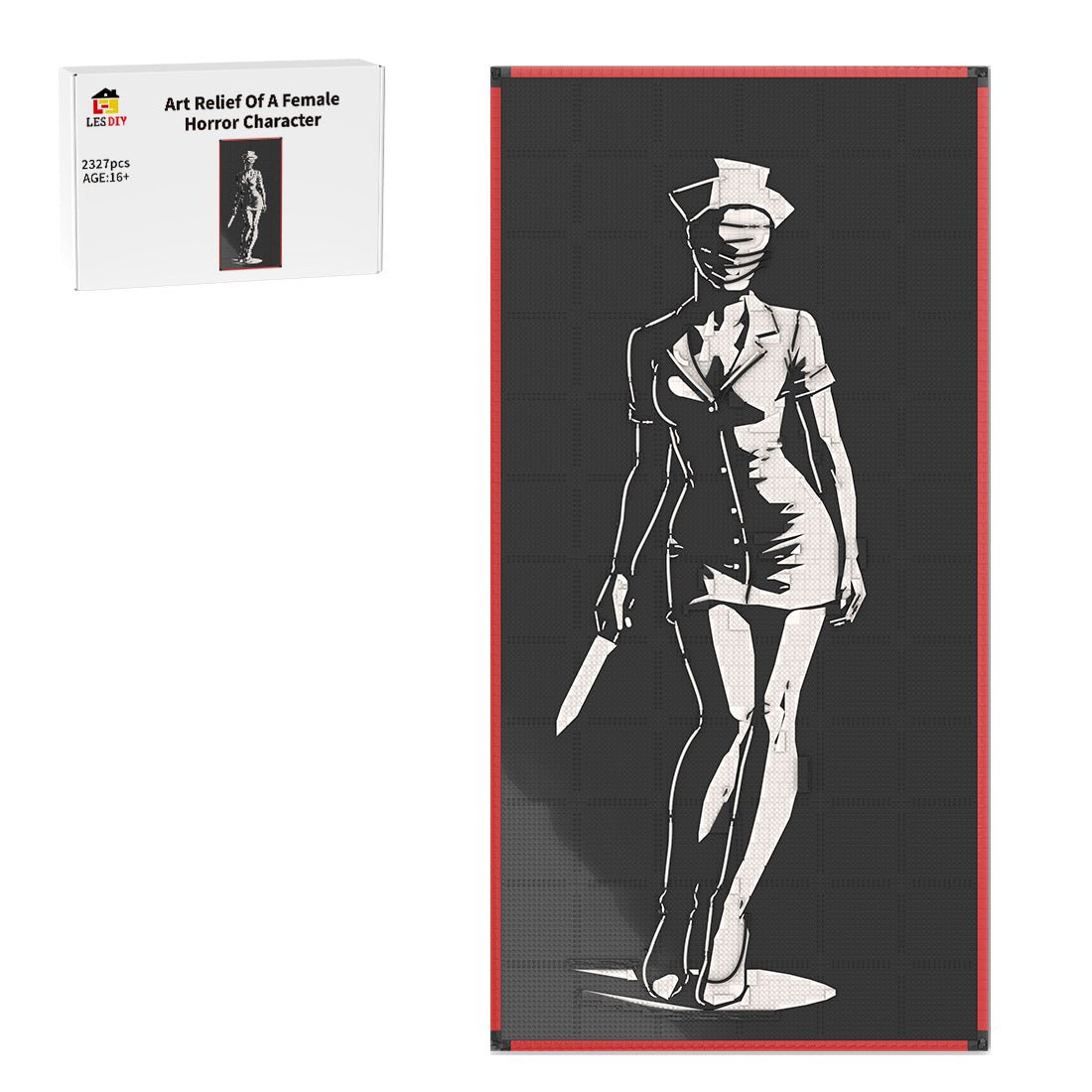 MOC - 238853 Lego art relief of a female horror character Building Blocks - LesDiy -