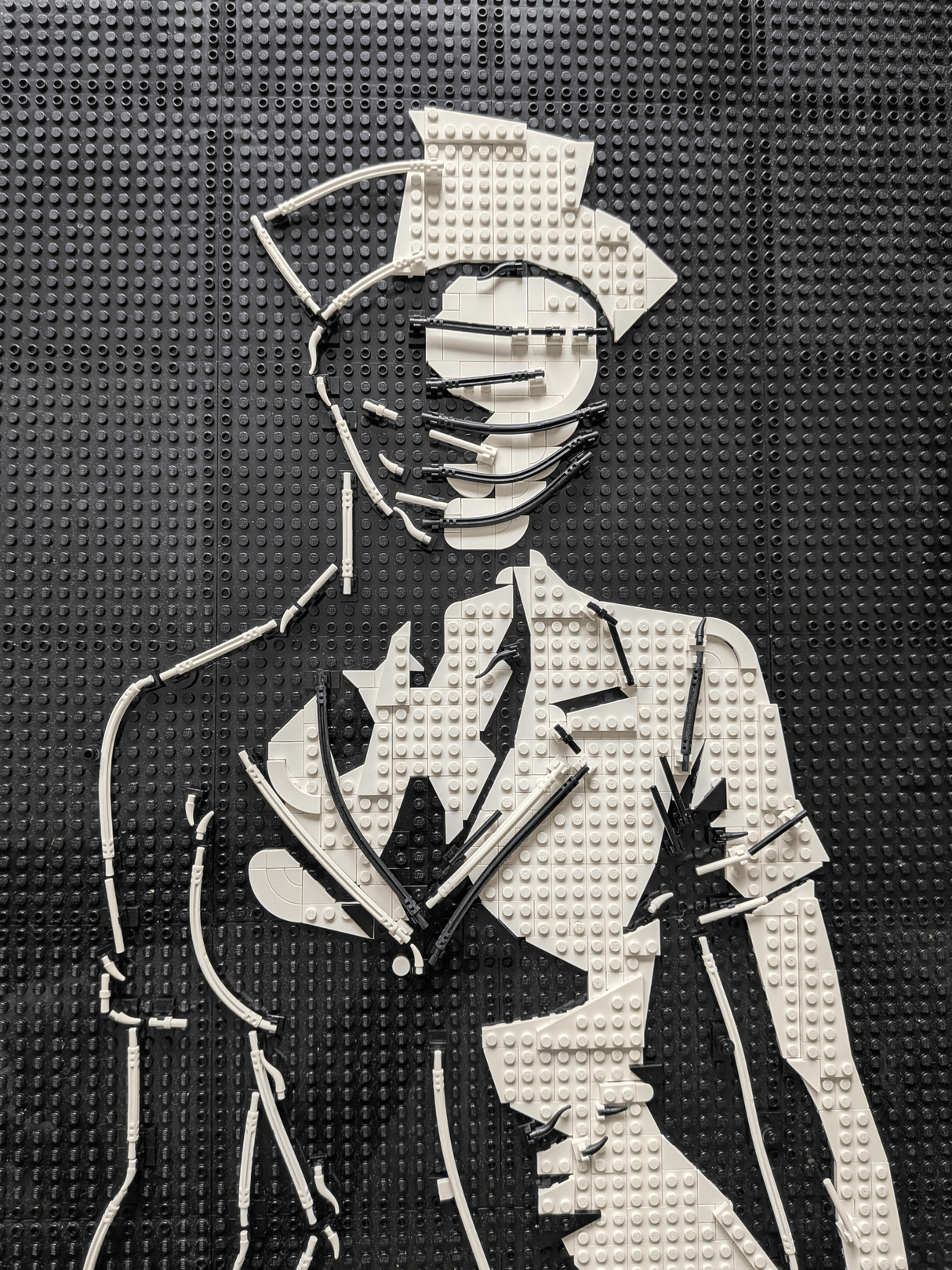 MOC - 238853 Lego art relief of a female horror character Building Blocks - LesDiy -