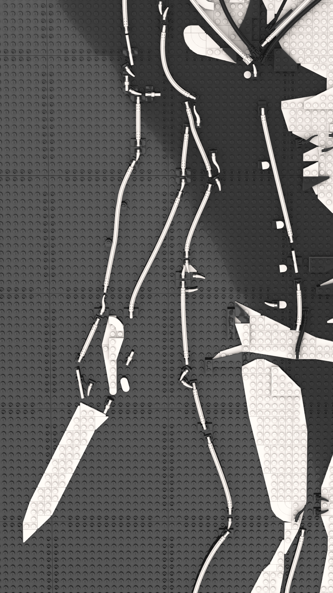 MOC - 238853 Lego art relief of a female horror character Building Blocks - LesDiy -