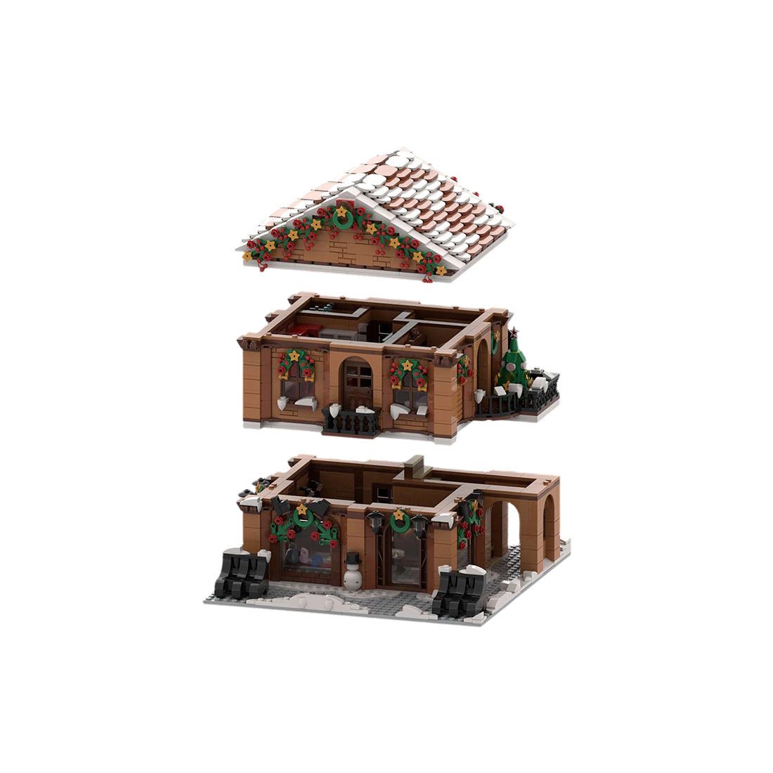 MOC-239081 Shoes Shop Winter Village Edition Building Blocks-LesDiy-MOC-