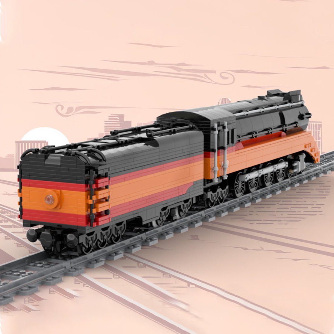 MOC - 239216 Southern Pacific Daylight Building Blocks - LesDiy -