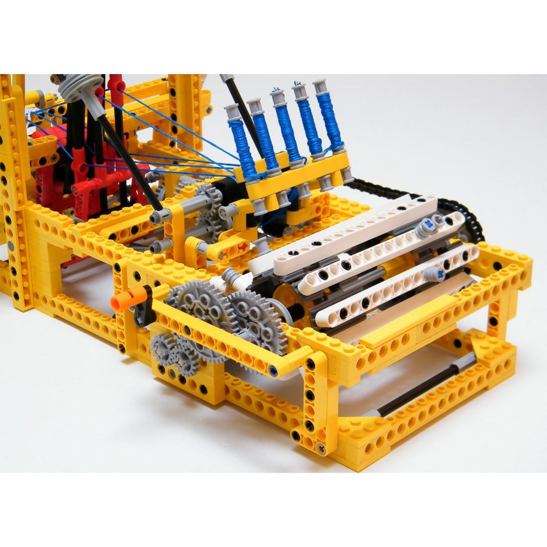 MOC-2416 Small Mechanical Weaving Loom Building Blocks-LesDiy-MOC-
