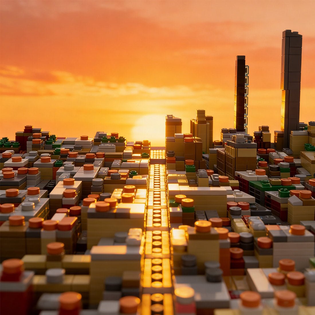 MOC - 243095 1/2000 Scale Manhattan Midtown Flatiron District Building Blocks - LesDiy - Building Blocks