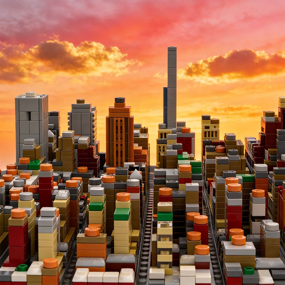 MOC - 243095 1/2000 Scale Manhattan Midtown Garment District Building Blocks - LesDiy - Building Blocks