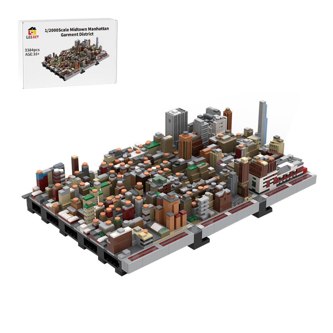 MOC - 243095 1/2000 Scale Manhattan Midtown Garment District Building Blocks - LesDiy - Building Blocks