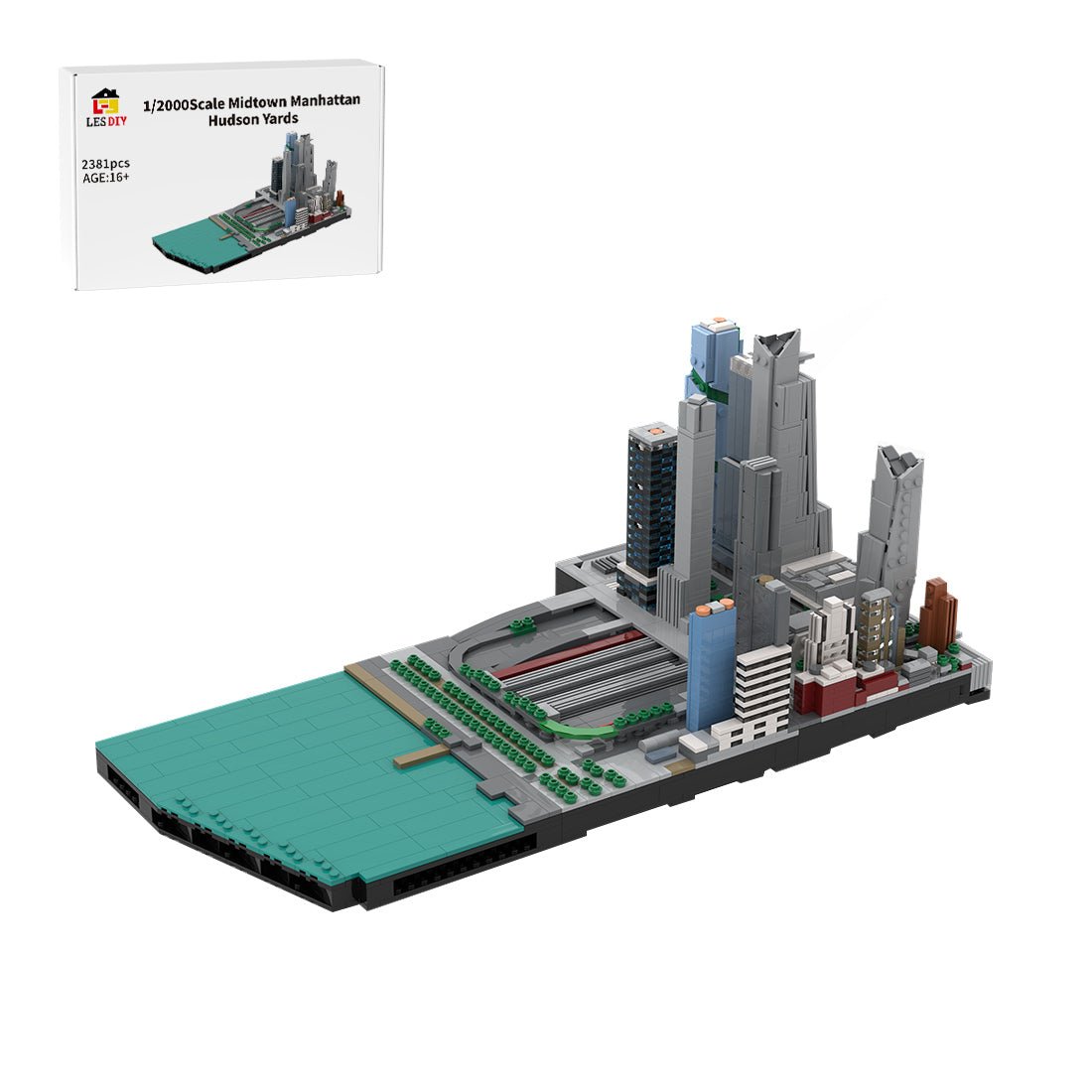 MOC - 243095 1/2000 Scale Manhattan Midtown Hudson Yards Building Blocks - LesDiy - Building Blocks