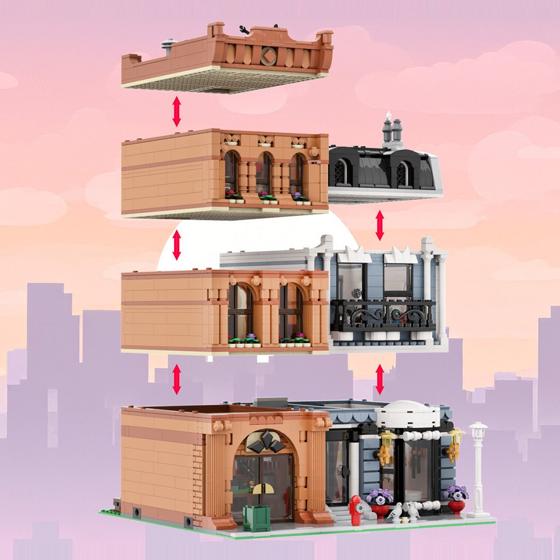 MOC - 244323 Shopping Street Building Blocks - LesDiy -