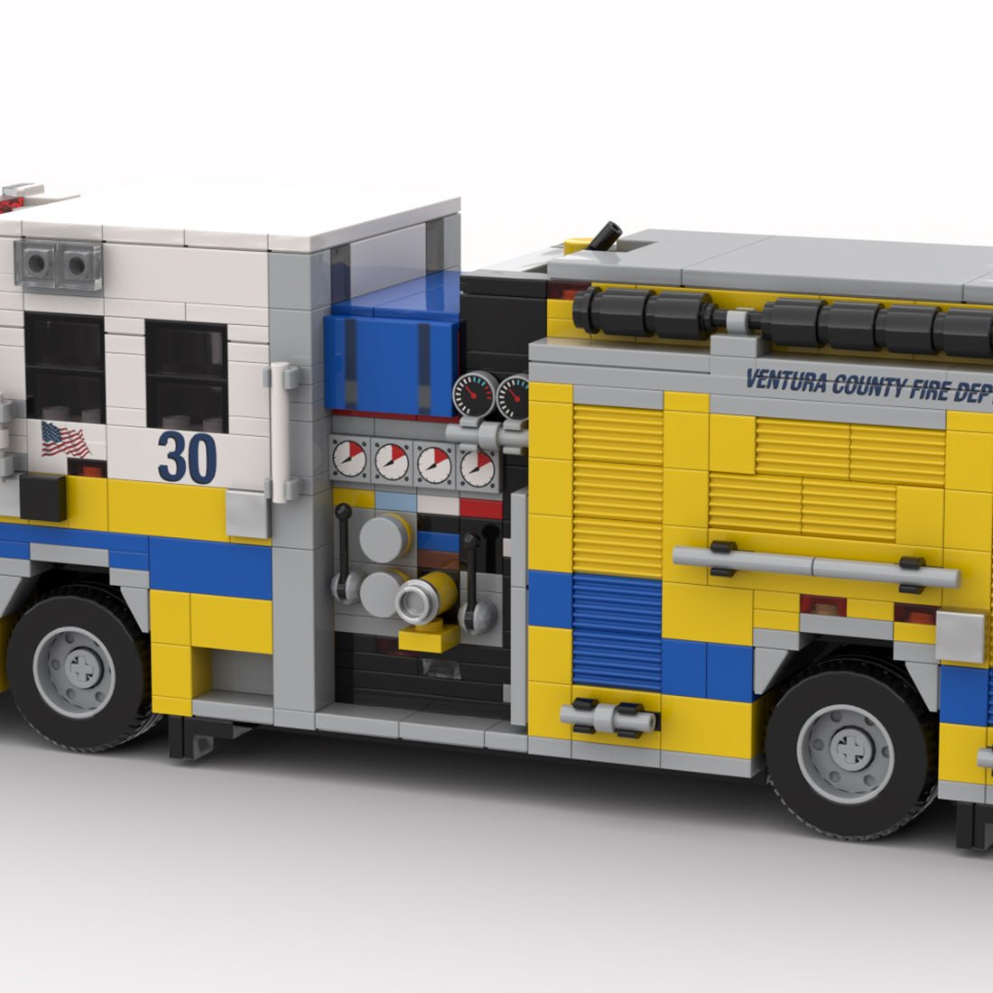 MOC - 245828 2015 Rosenbauer Commander Fire Engine Ventura County Building Blocks - LesDiy -