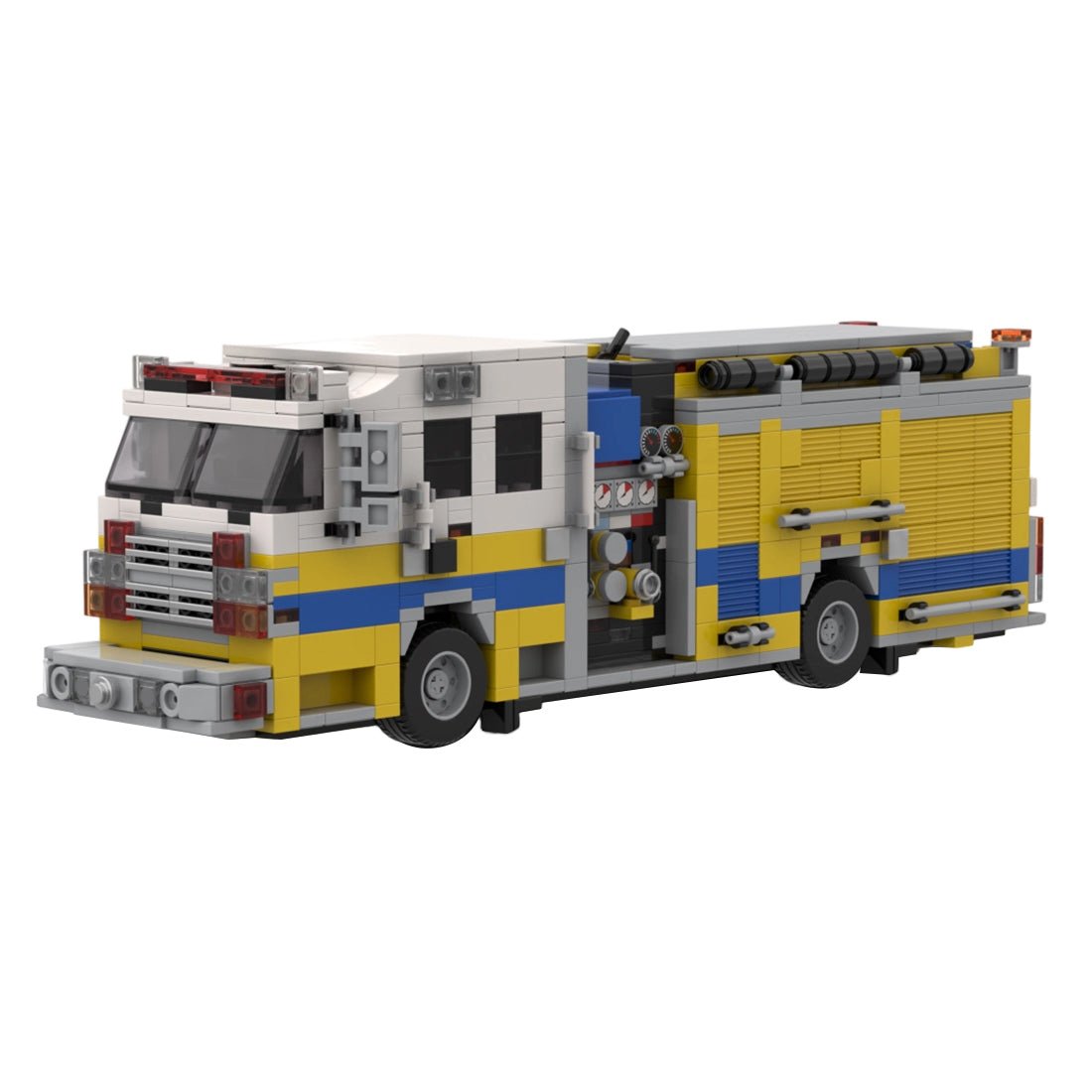 MOC - 245828 2015 Rosenbauer Commander Fire Engine Ventura County Building Blocks - LesDiy -
