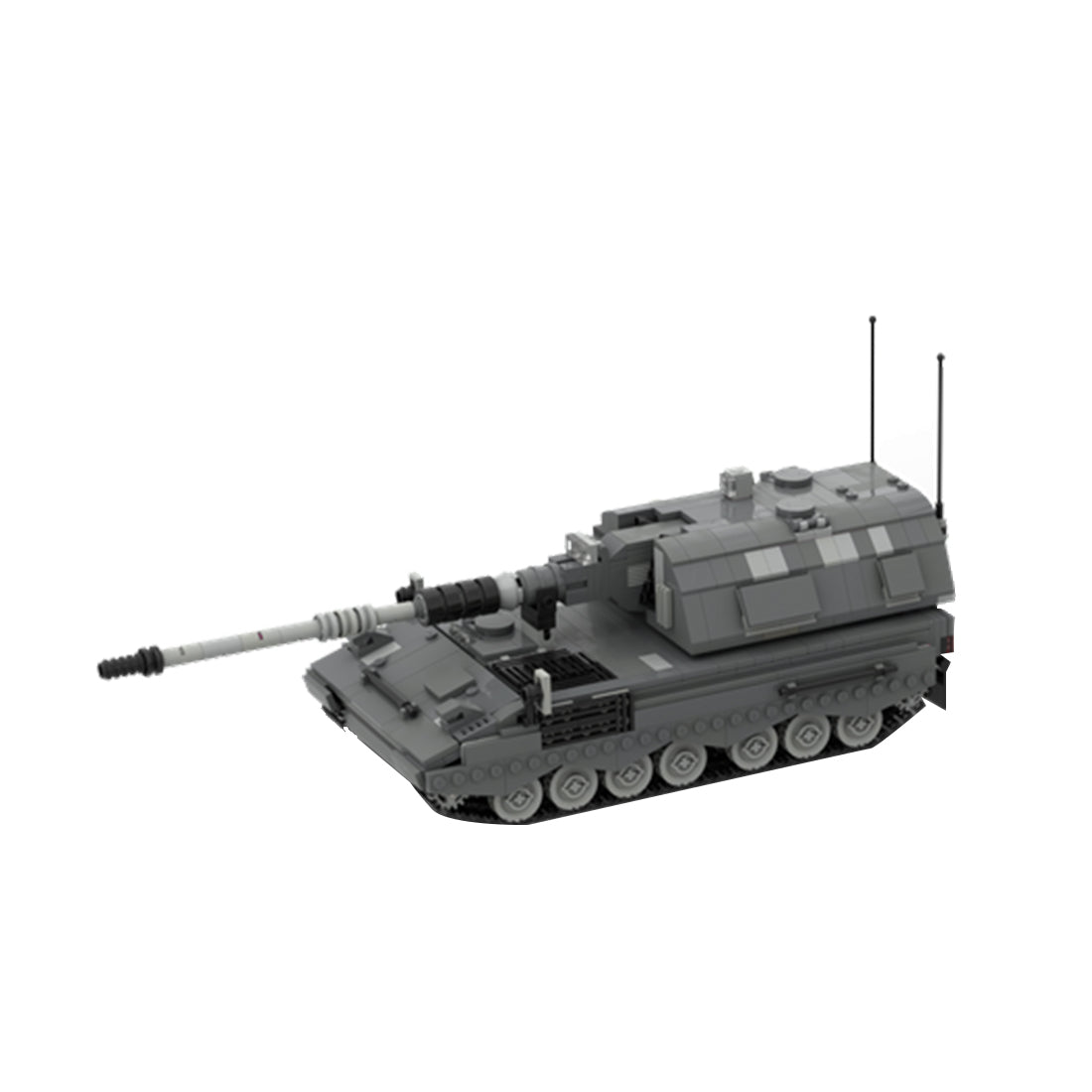 MOC - 24831 Pzh - 2000 Self - Propelled Howitzer | 1:33 Minifig Scale - LesDiy -