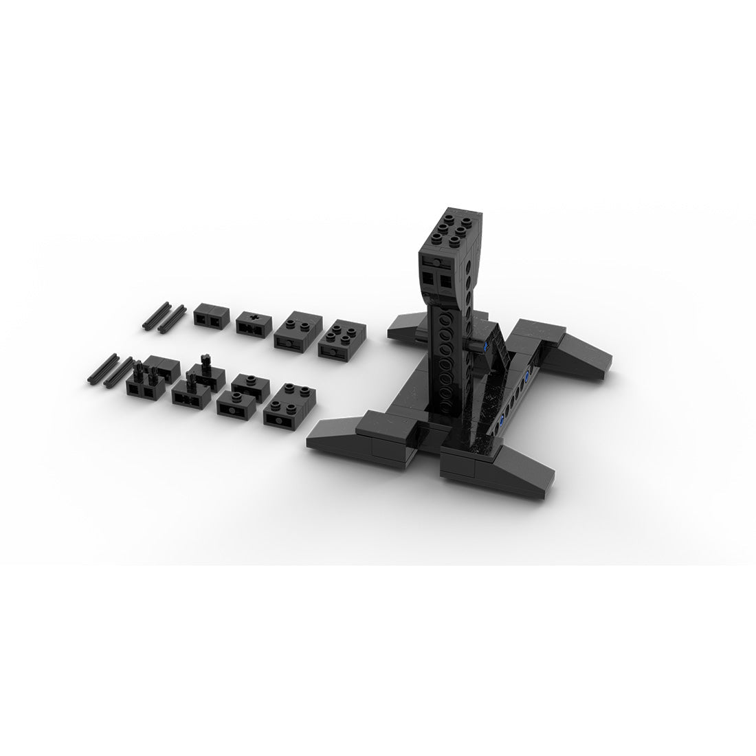 MOC-248405 Modular Display Stand Trio Building Blocks-LesDiy-MOC-