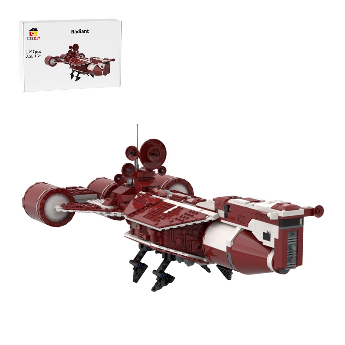 MOC-249148 Galactic Envoy Cruiser Spaceship Building Blocks-LesDiy-MOC-