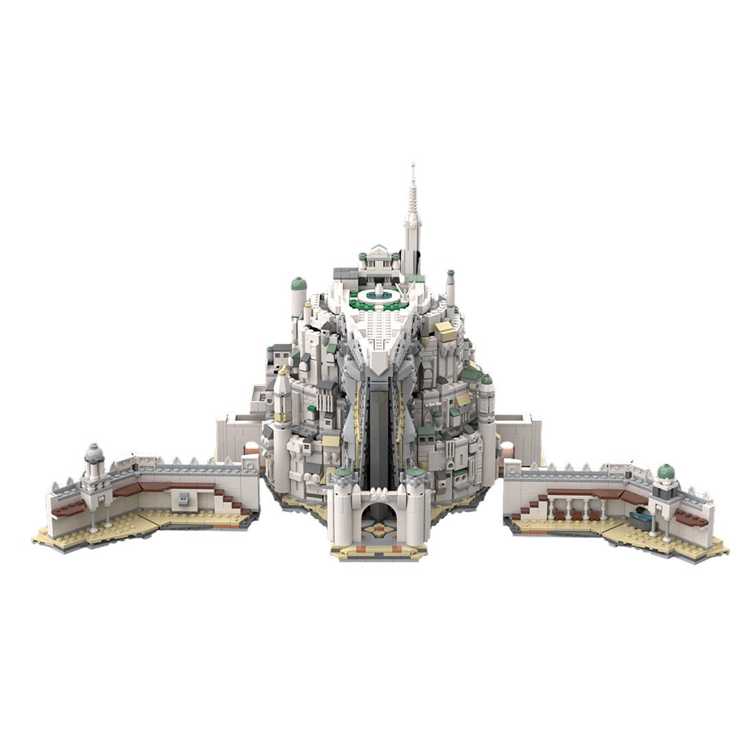 MOC - 253141 Smaller White City of Gondor from LOTR Building Blocks - LesDiy -