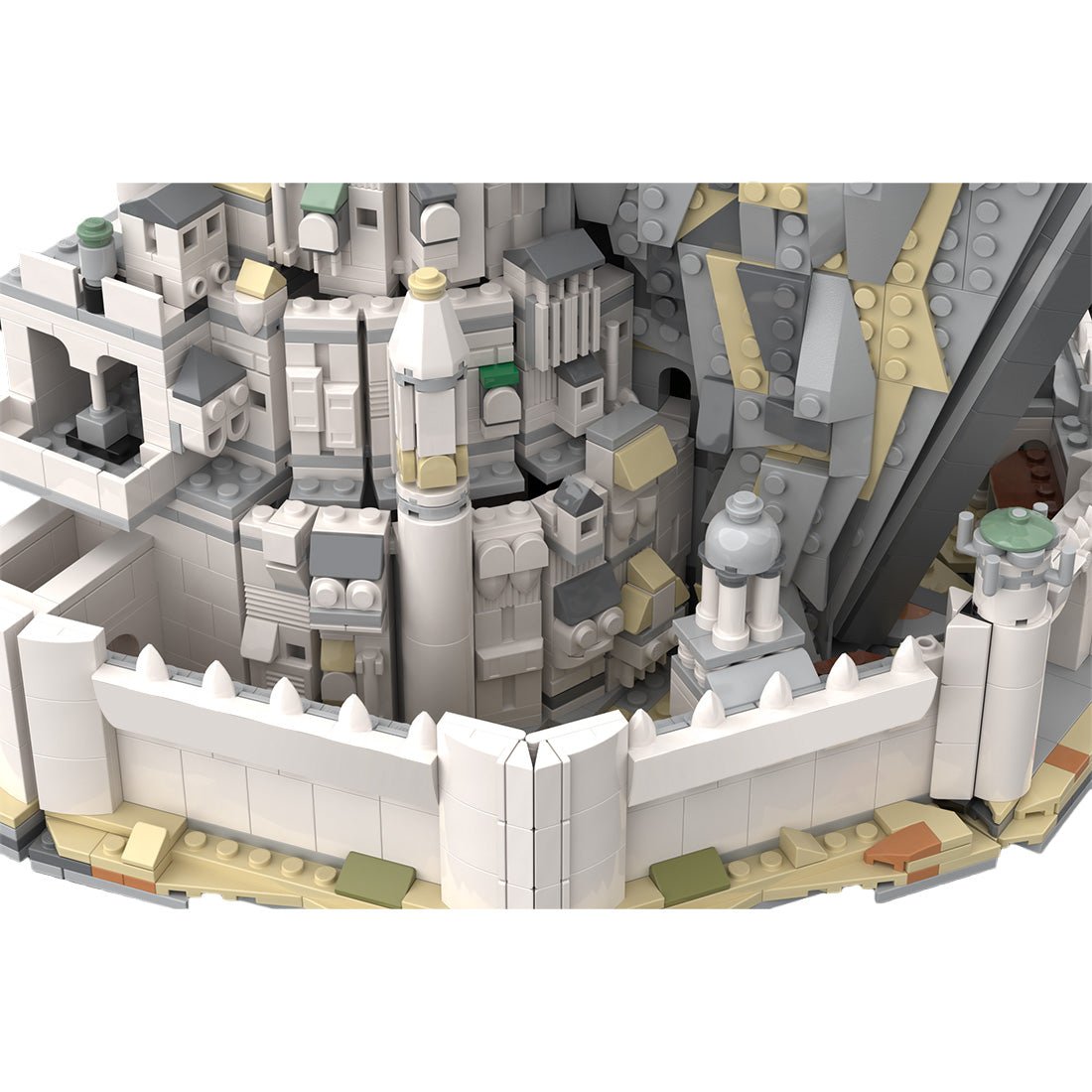 MOC - 253141 Smaller White City of Gondor from LOTR Building Blocks - LesDiy -