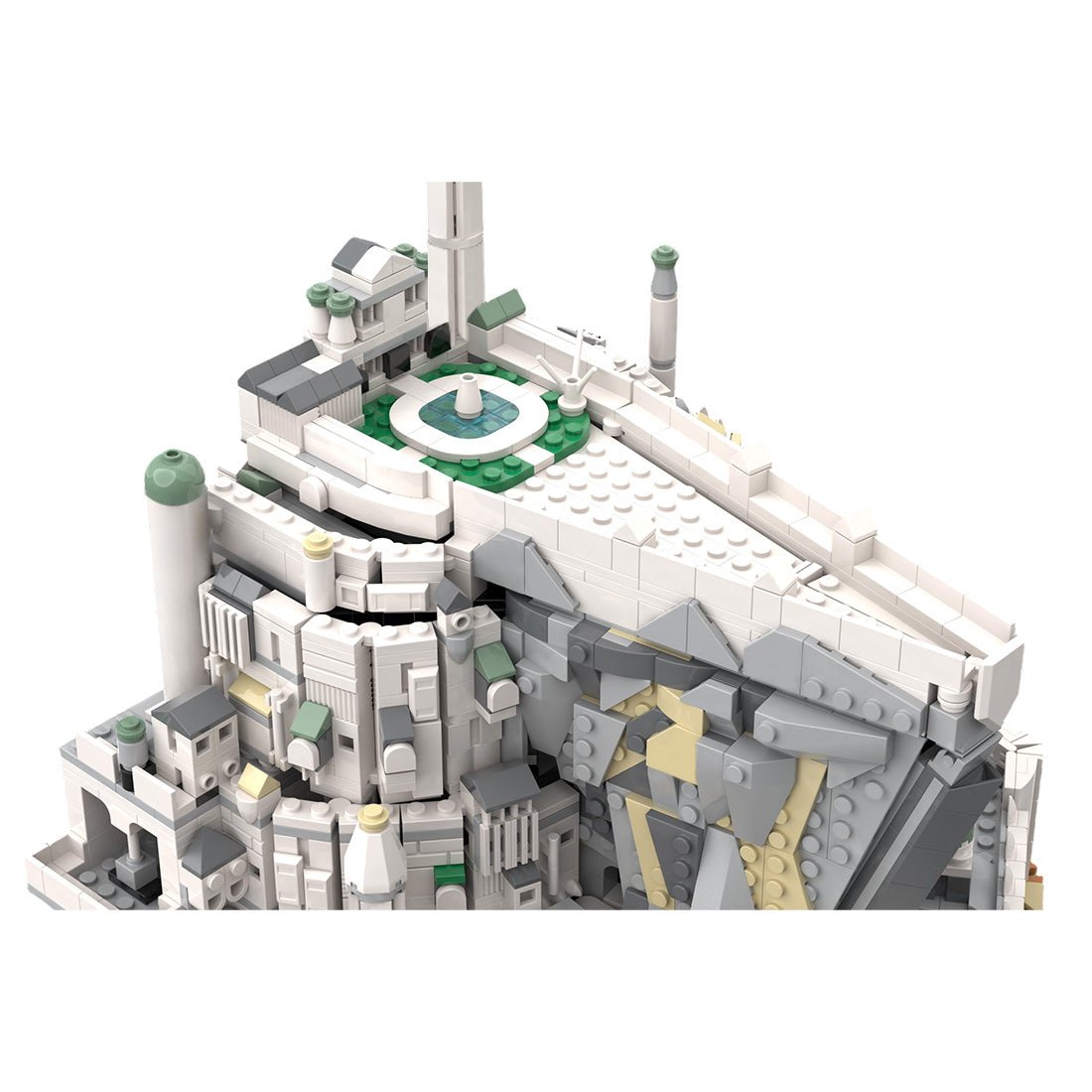 MOC - 253141 Smaller White City of Gondor from LOTR Building Blocks - LesDiy -
