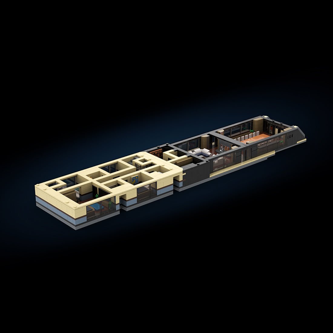 MOC - 254412 120CM Modular Luxury Yacht III Building Blocks - LesDiy -