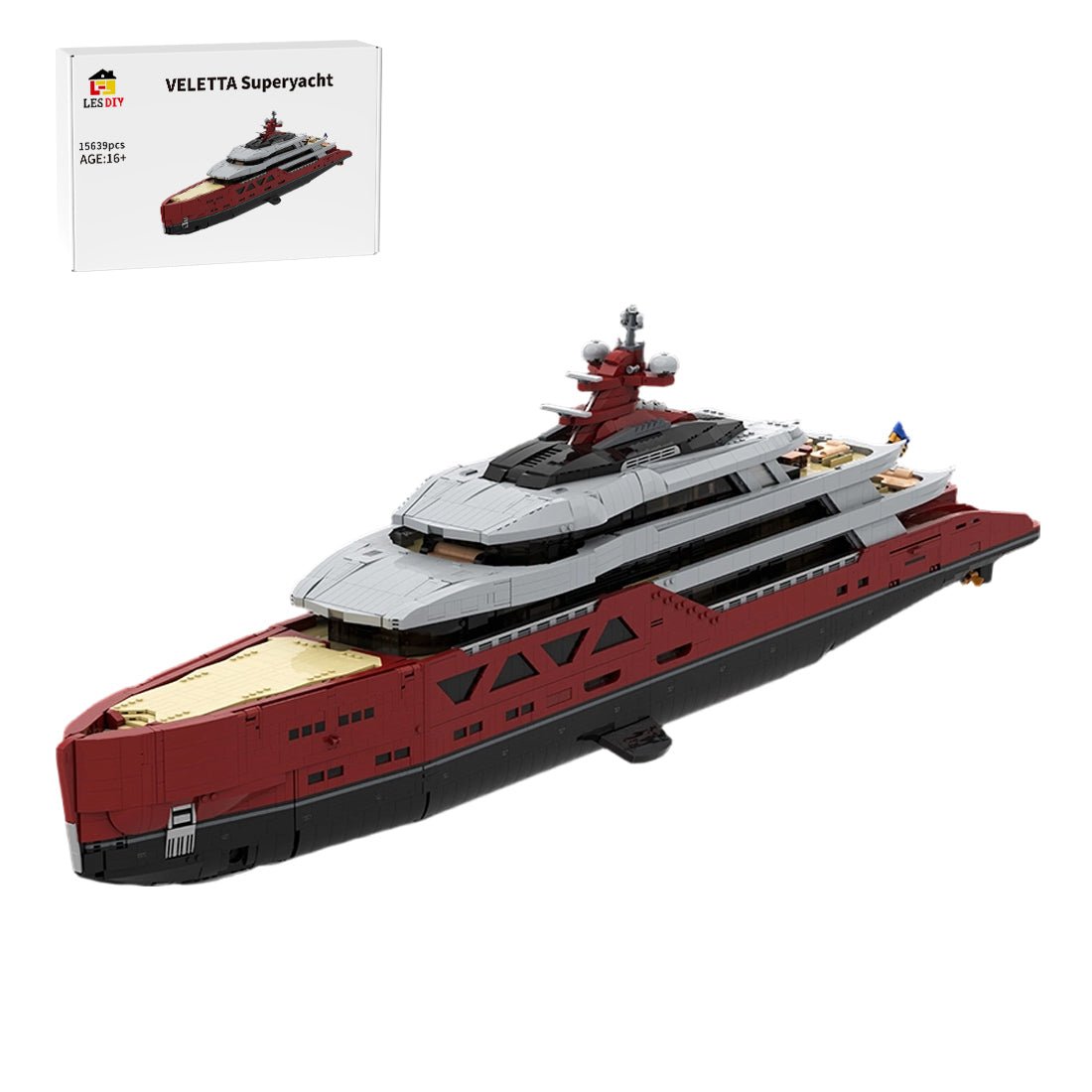 MOC - 254412 VELETTA Superyacht Building Blocks - LesDiy -