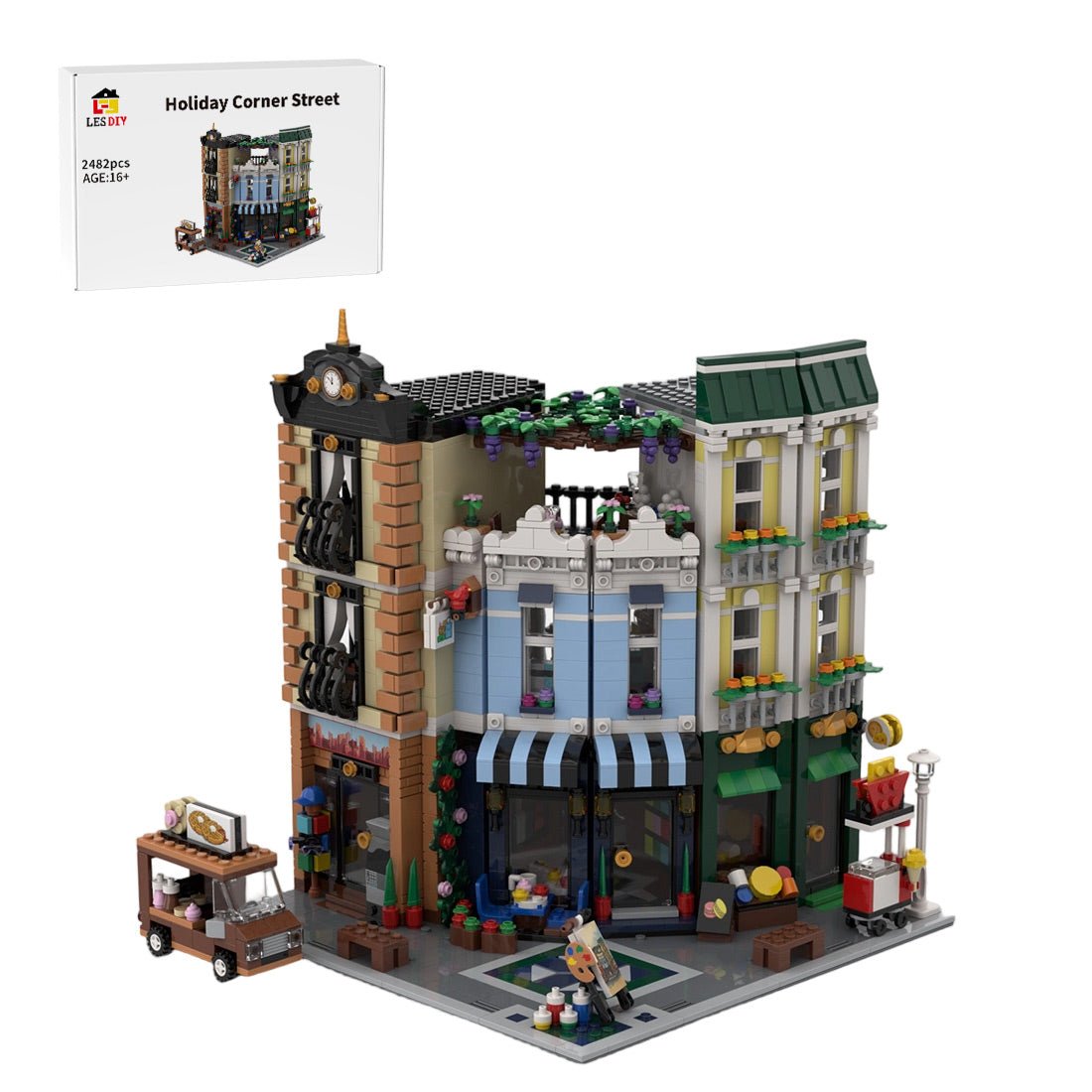 MOC - 256881 Holiday Corner Street Building Blocks - LesDiy -