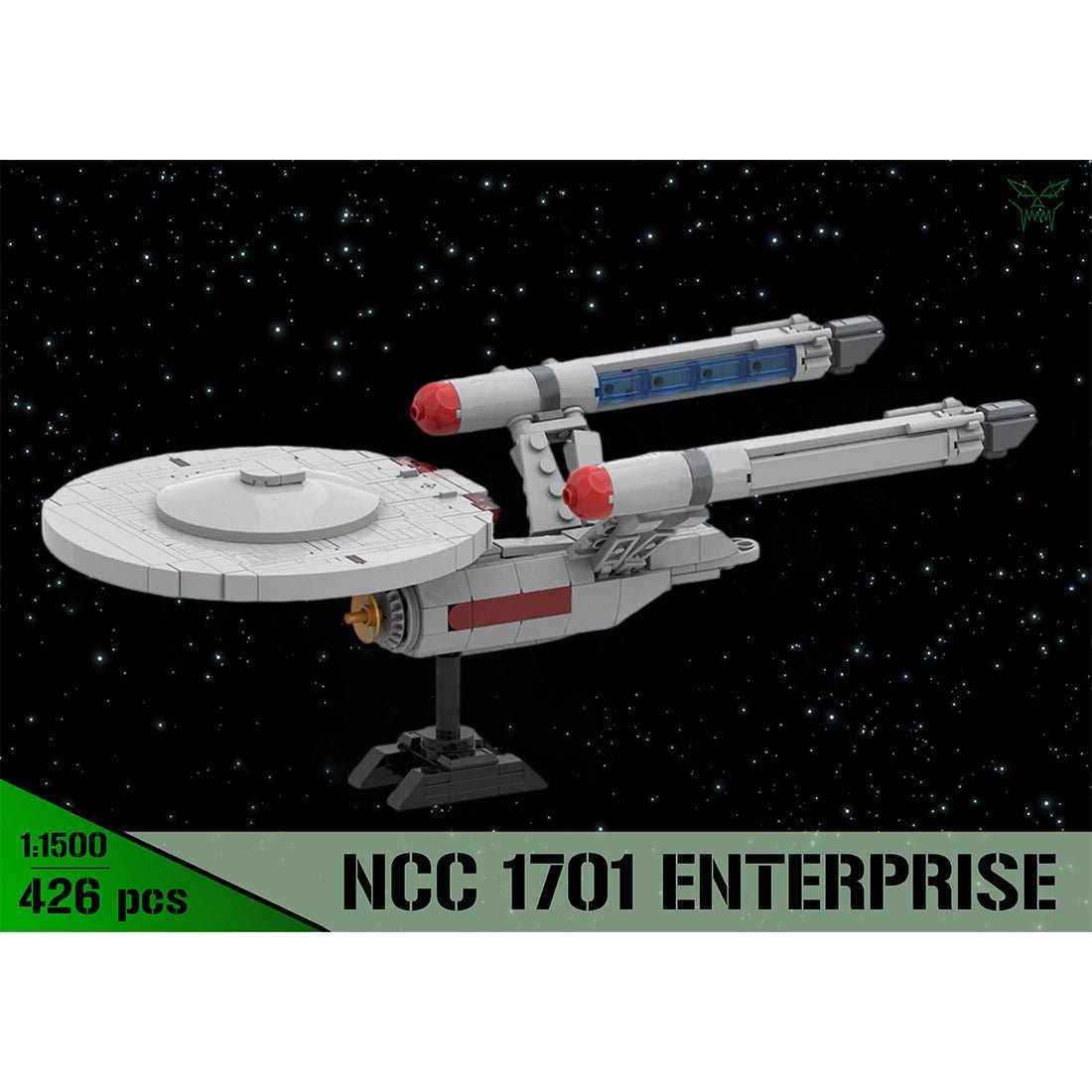 MOC - 261221 Sci - Fi NCC - 1701 Enterprise Building Blocks - LesDiy -