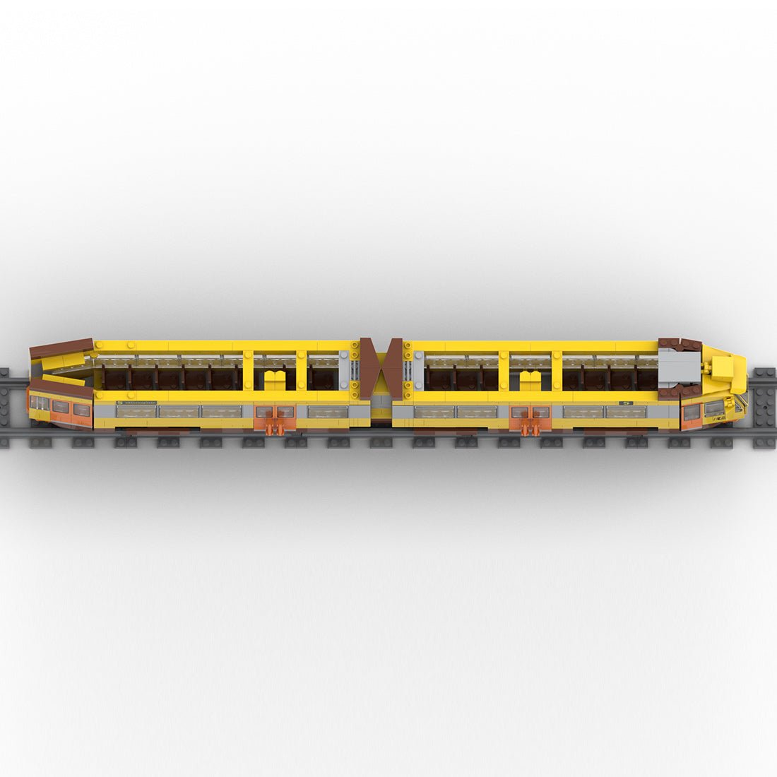 MOC - 262011 Vintage ZGT - 6 Tram Building Blocks - LesDiy - MOC -