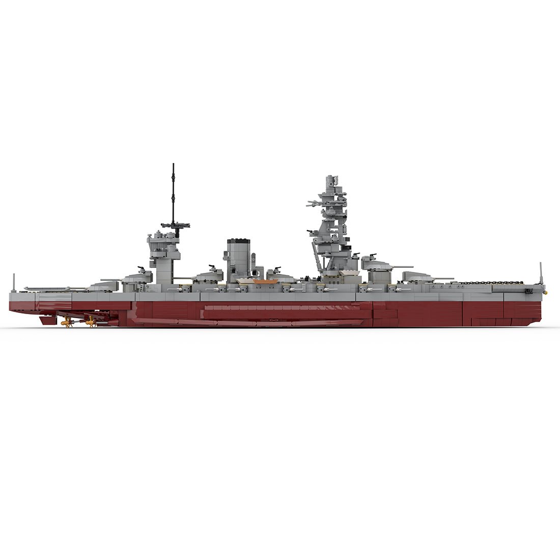 MOC-262613 1:200 Scale IJN Fuso-Class Battleship Building Blocks-LesDiy-MOC-