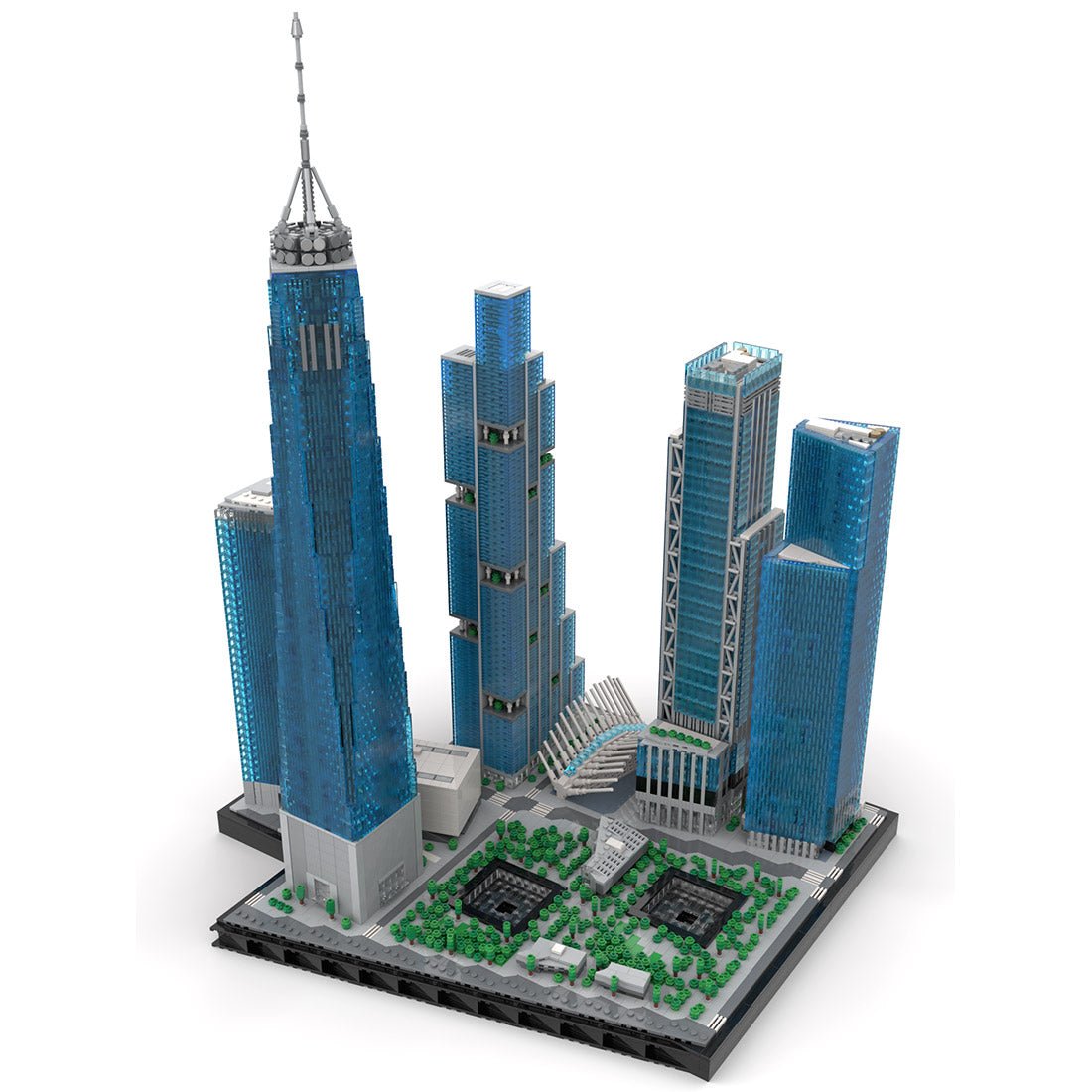 MOC-264039 1:800 Scale New World Trade Center Building Blocks-LesDiy-MOC-