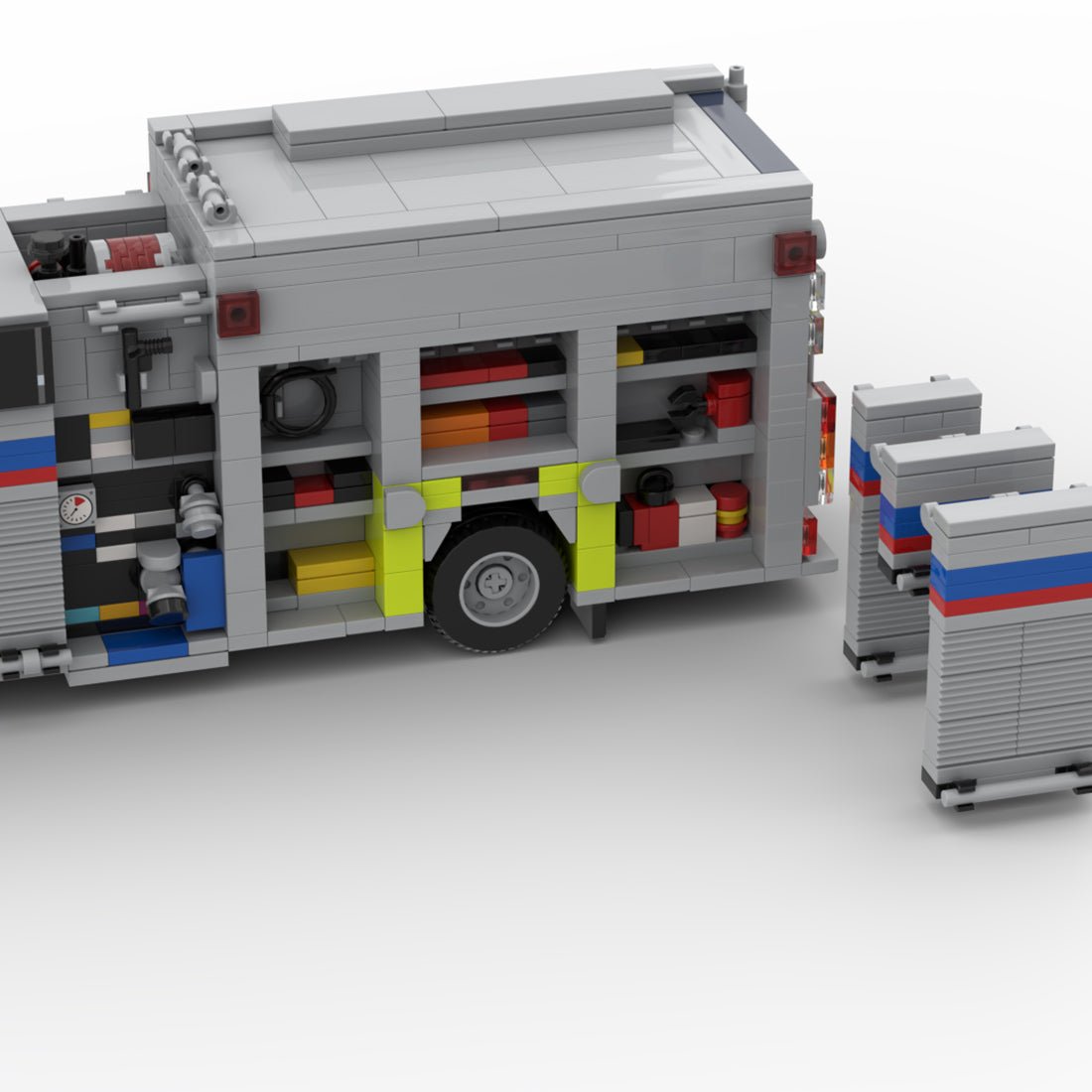 MOC-264164 HME 1871 CAL OES Fire Engine Building Blocks-LesDiy-MOC-