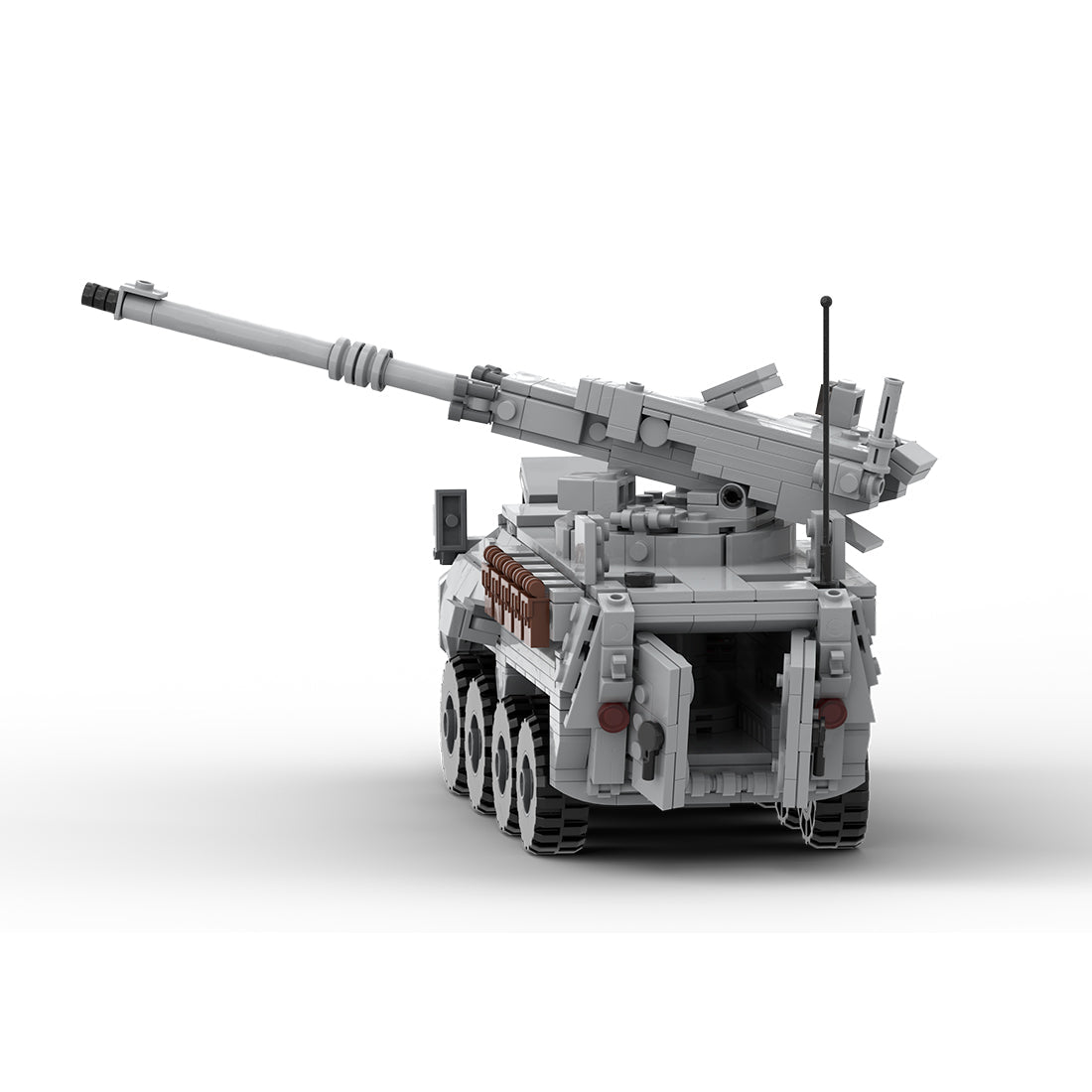 MOC-264966 M1128 Stryker MGS 1:35 Scale (V2) Building Blocks-LesDiy-MOC-Dark Grey