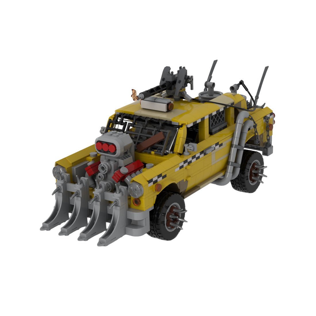 MOC-266702 1:18 Wasteland Taxi Building Blocks-LesDiy-MOC-