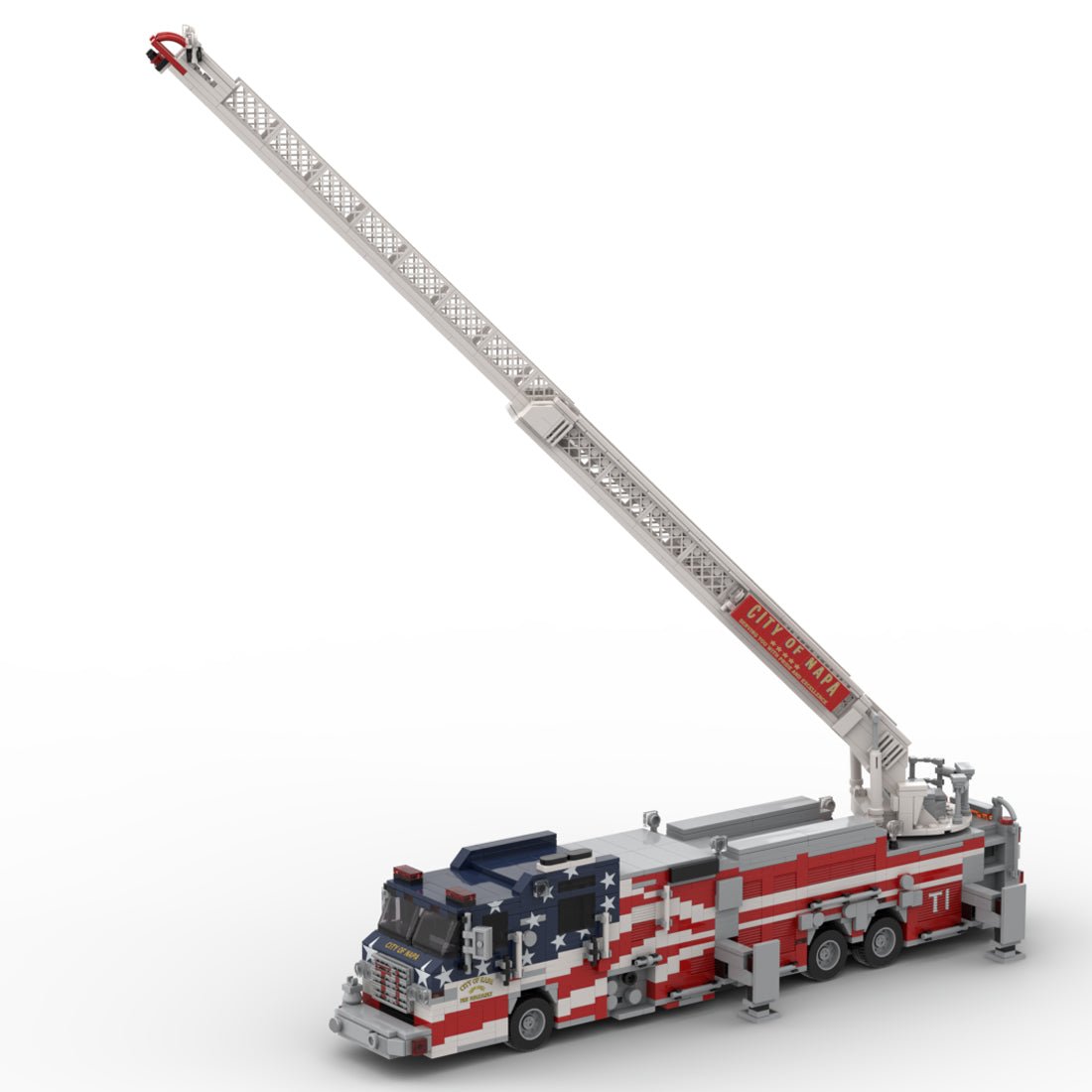 MOC-268463 2012 Pierce Velocity Fire Truck Napa City Truck 1 Building Blocks-LesDiy -