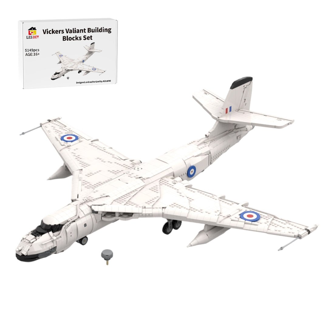 MOC-268600 Vickers Valiant Building Blocks-LesDiy-MOC-