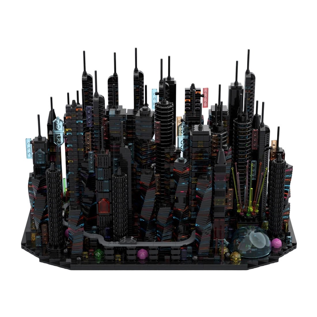MOC-270096 Bay City Altered Carbon-Inspired Cyberpunk Microcity Building Blocks-LesDiy-MOC-
