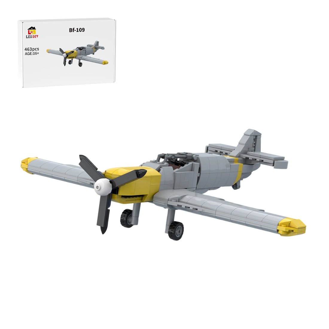 MOC-271413 Messerschmitt Bf 109 K-4 Fighter Building Blocks-LesDiy-MOC-