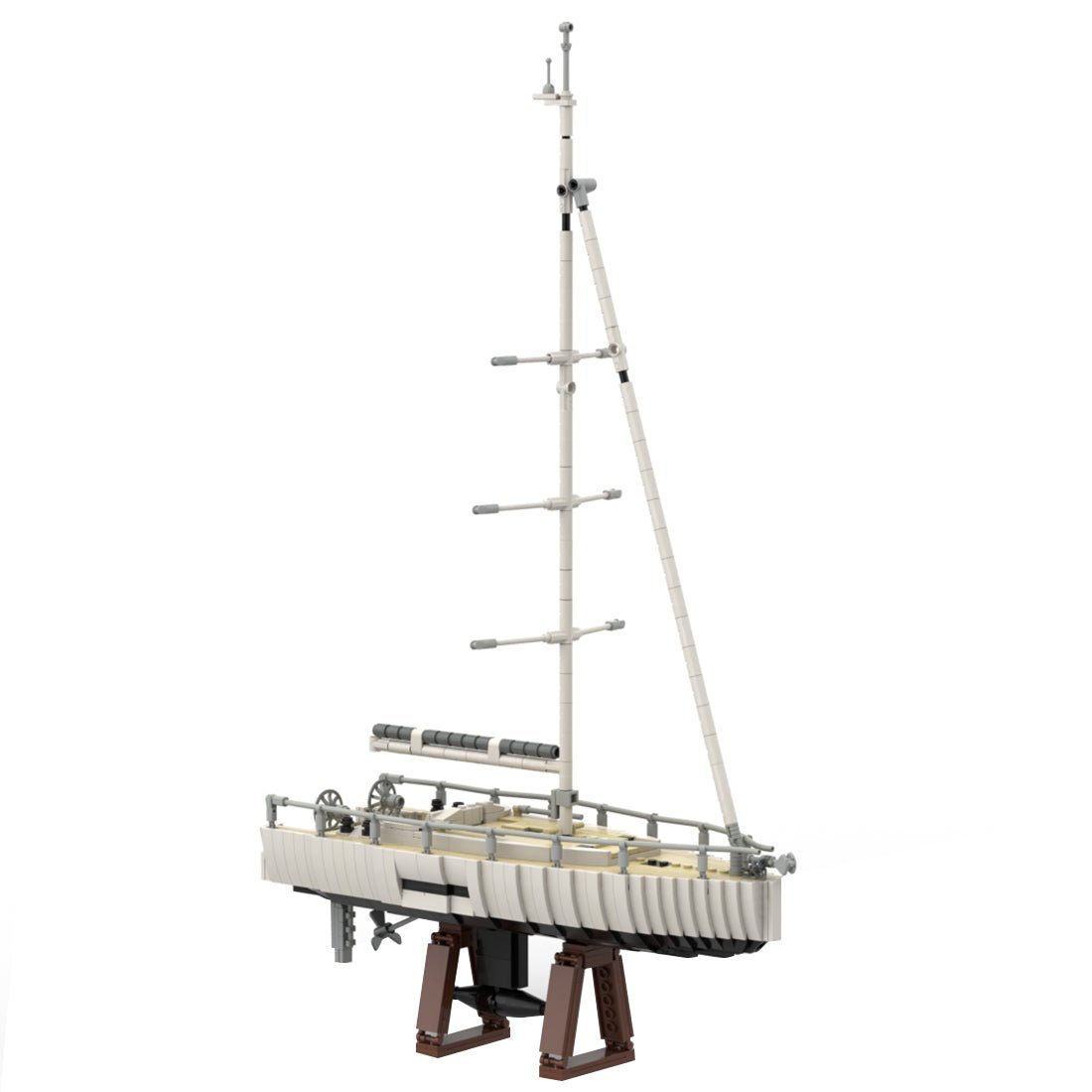 MOC-273023 Modern Sailing Yacht Building Blocks-LesDiy-MOC-