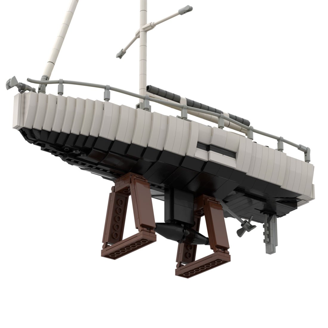 MOC-273023 Modern Sailing Yacht Building Blocks-LesDiy-MOC-